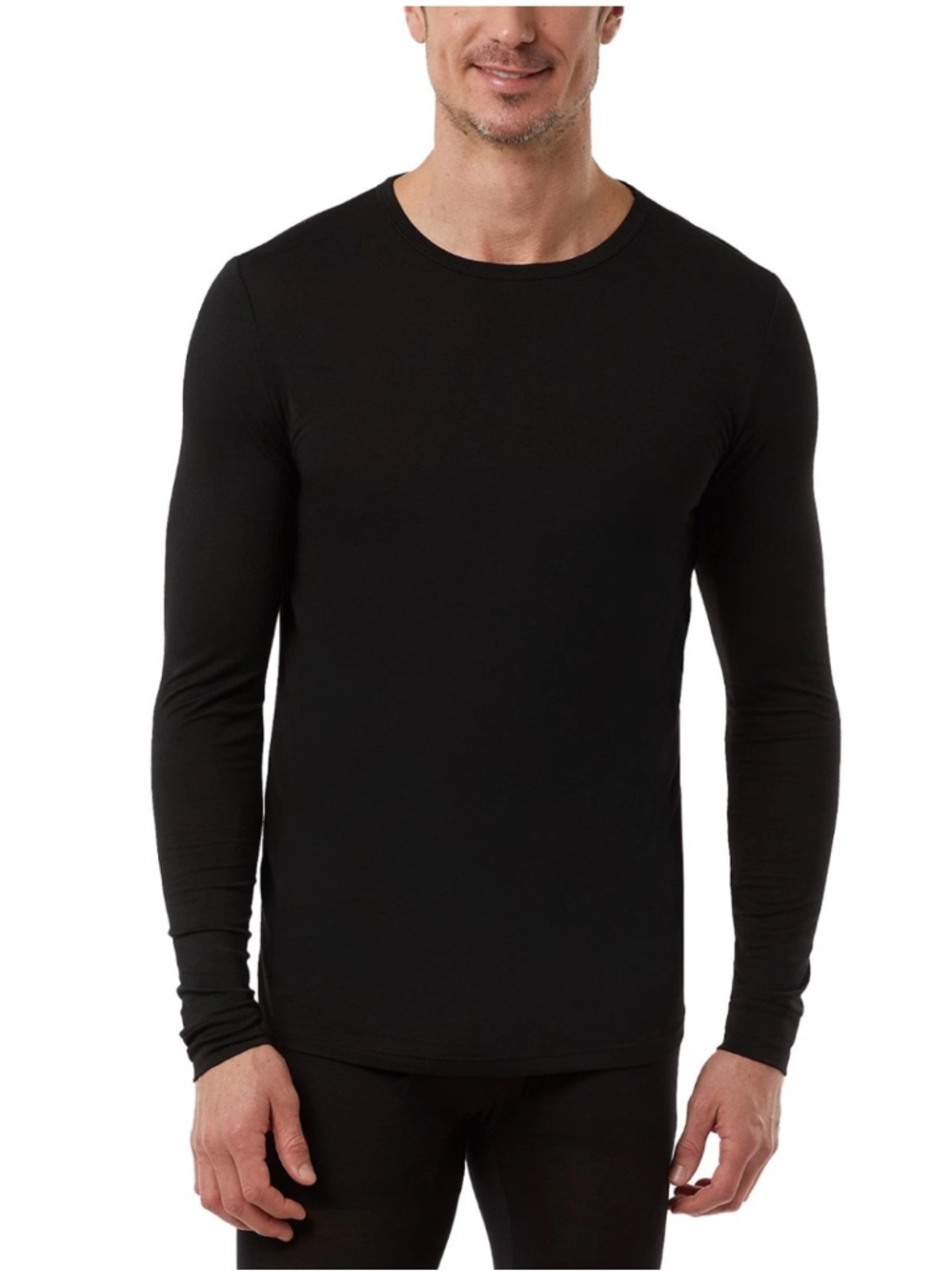 2 pack Men's Long-Sleeve Crew Neck Shirt - Black